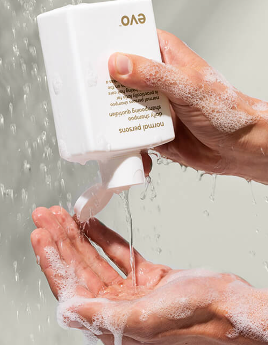 evo normal persons daily shampoo 300ml product texture