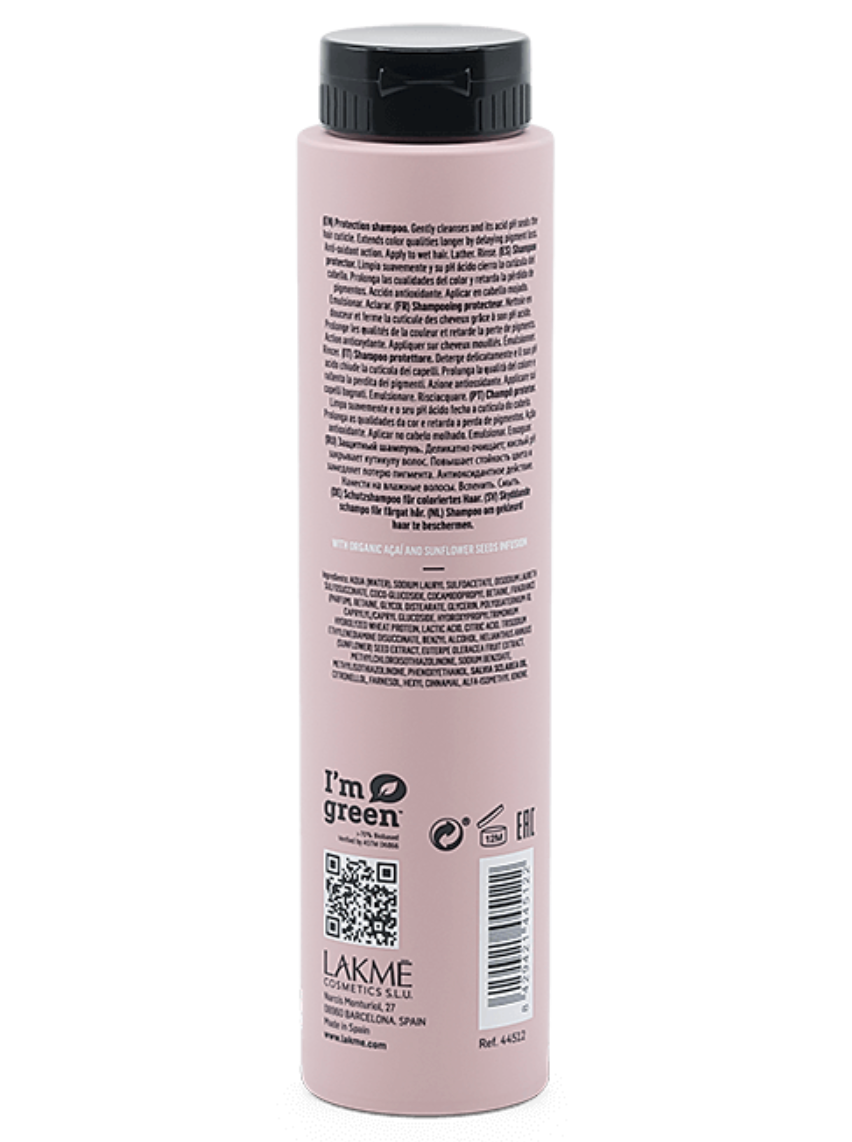 lakme teknia color stay shampoo 300ml bottle back